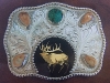 elk ivory sterling silver buckle