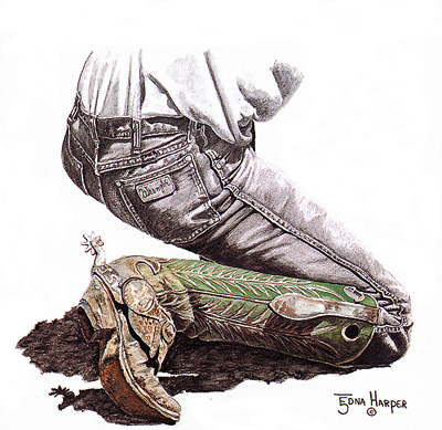 watercolor and pencil print